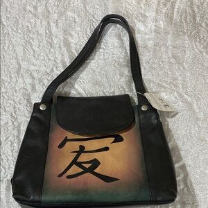 Black and Multicolor Women's Bag Set